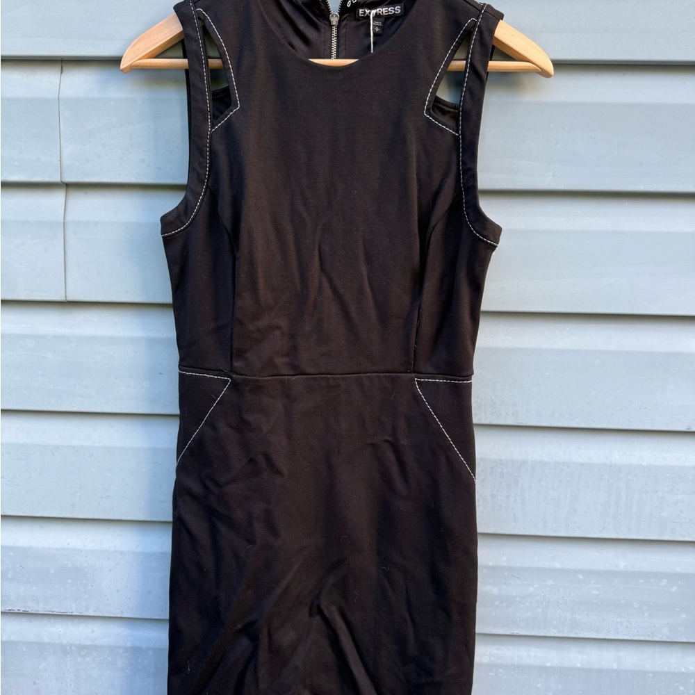 Express Black Cutout Mini Dress